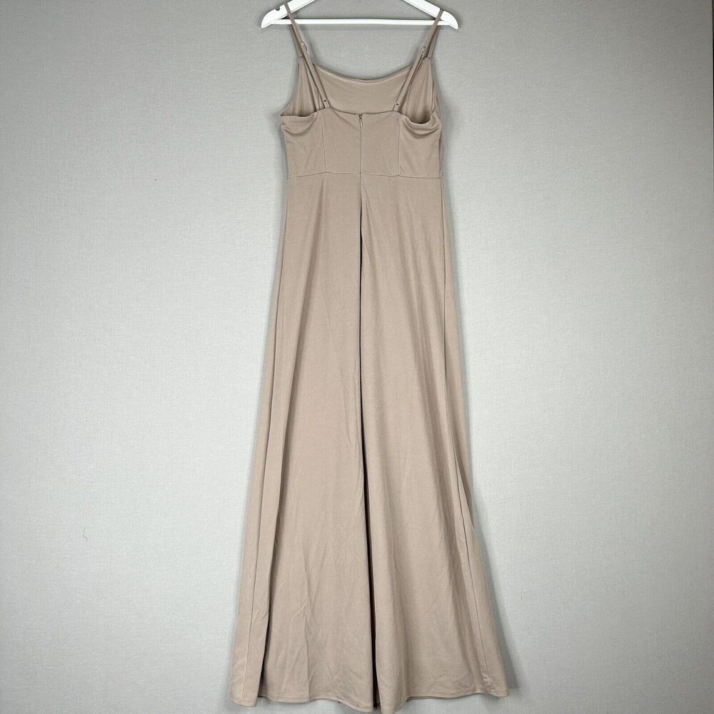 Birdy Grey Womens Dress Large Pink Cowl Flowy Side Slit Gown Formal Bridesmaid - Picture 8 of 11